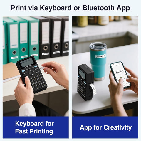 SUPVAN E11 Keyboard & Bluetooth Label Maker Machine