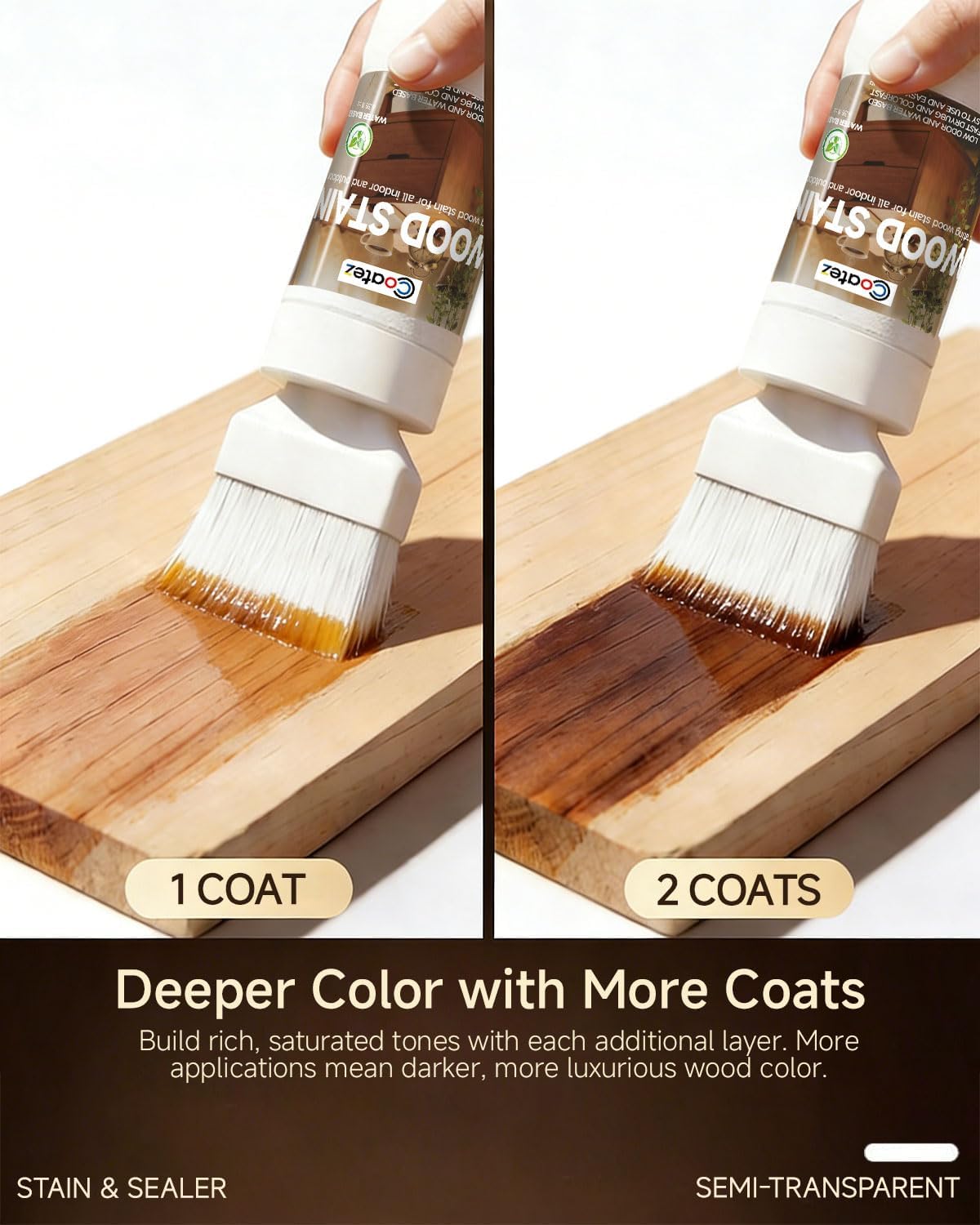 Wood Stain and Sealer in One - Brown WalnutBlack Walnut