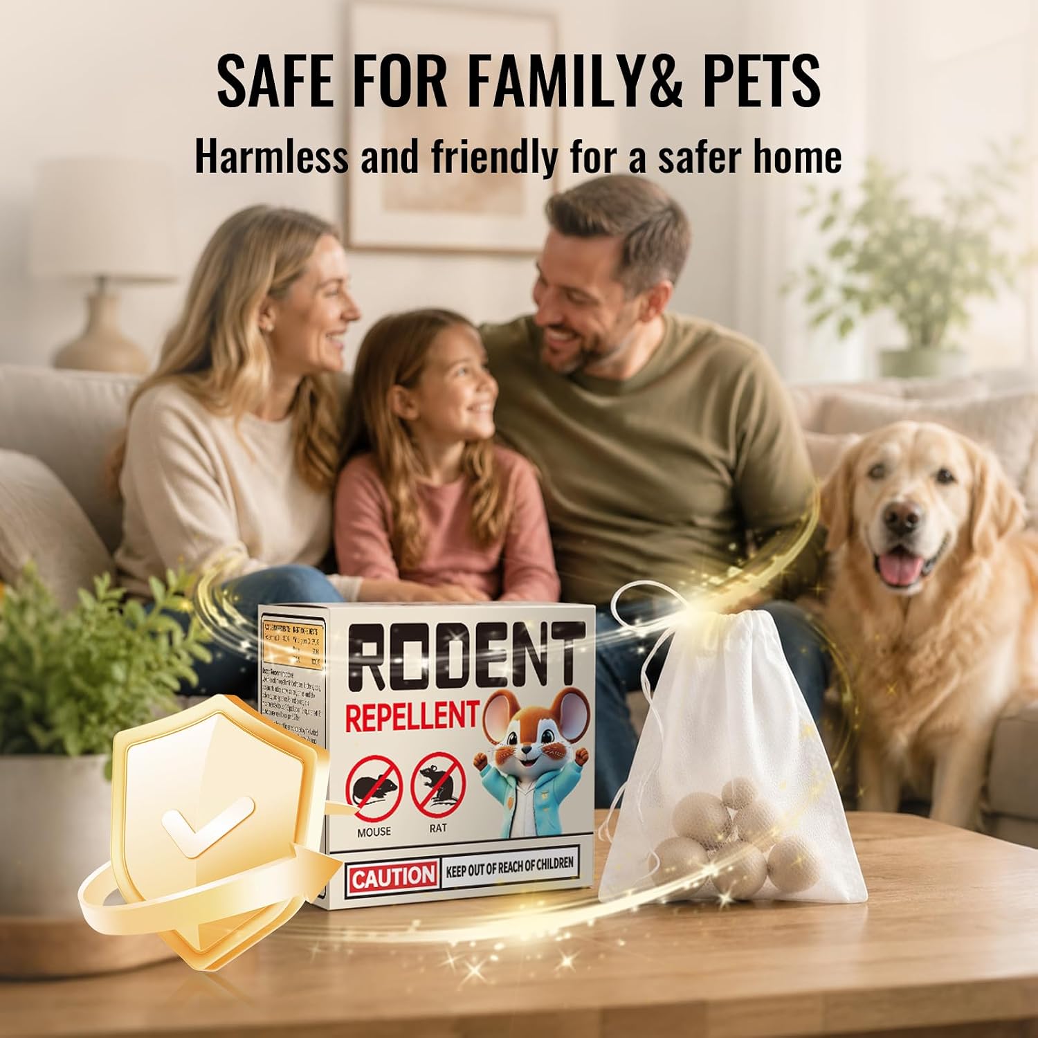 Rodent Repellent 28 Balls, Natural Mouse Repellent for Indoor and Outdoor