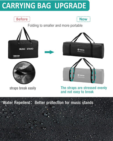 Vekkia 70 - inch Metal Professional Portable Perforated Sheet Music Stand