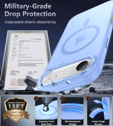 Newfuture Magnetic for iPhone Air Case Matte Shockproof, Blue