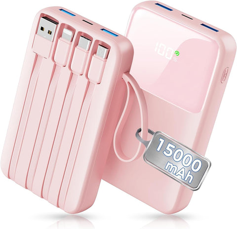 15000mAh Portable Power Bank, 22.5W PD Fast Charger with Digital LCD Screen