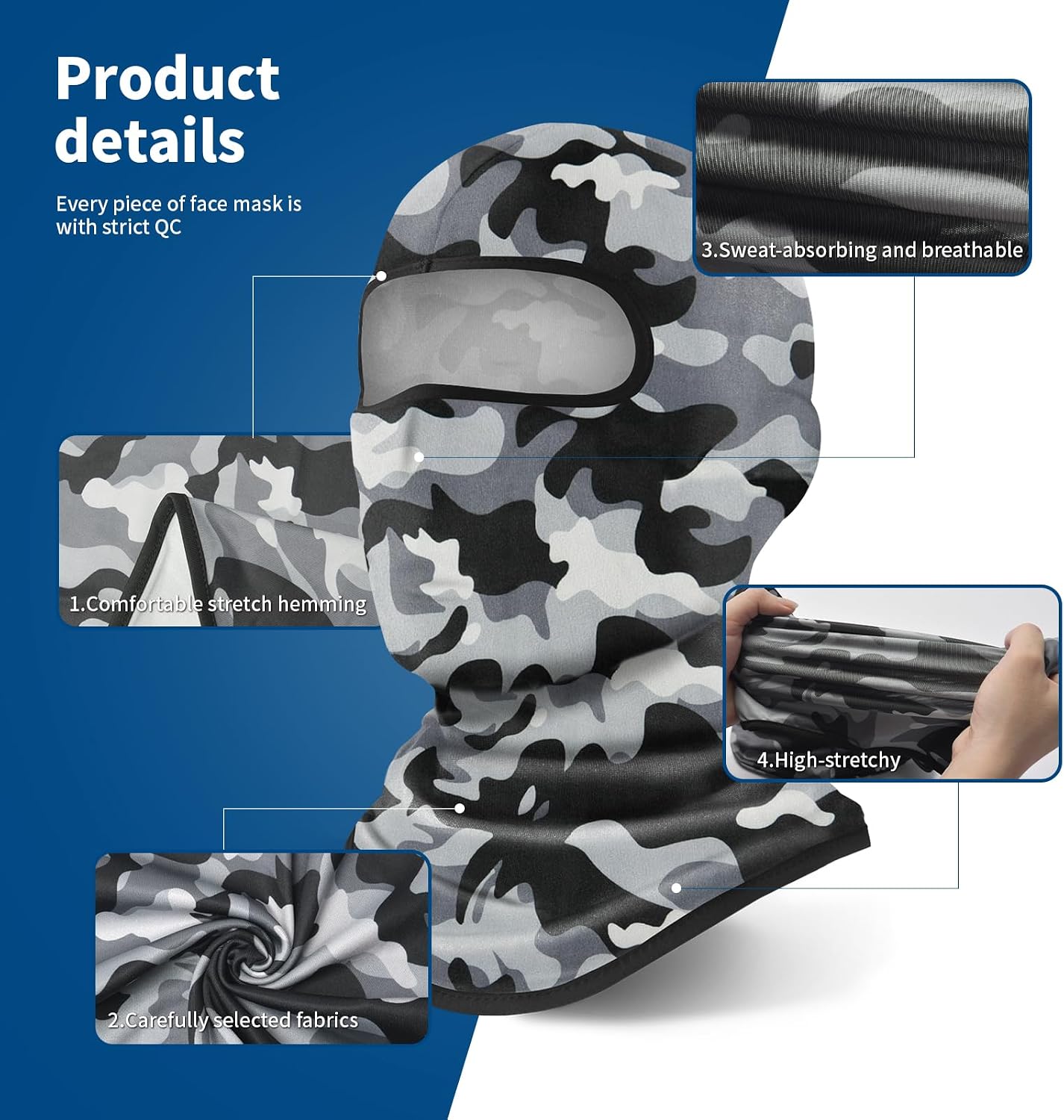 YESLIFE Summer Balaclava Ski Mask for Men&Women, Face Mask
