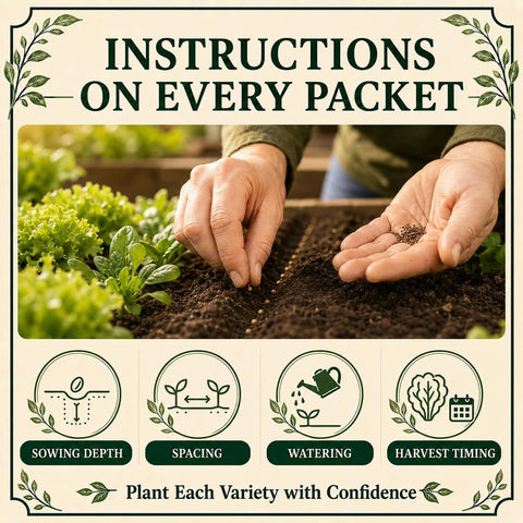 Gardeners Basics Lettuce Seeds for Planting, Kale, Spinach and Arugula