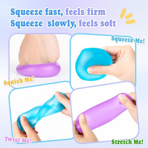 VISCOO 2 Pack Stress Cube, Slow Rising Cube Squishy for Anxiety Relief