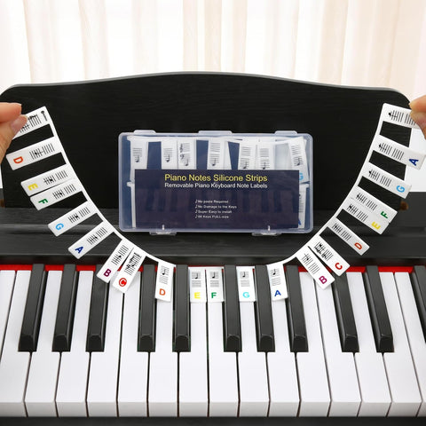 Piano Keyboard Stickers, Removable Piano Keyboard Note Labels for 88-Key
