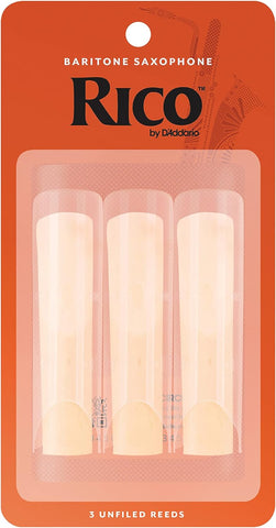 D’Addario Woodwinds - Rico Baritone Sax Reeds - RLA0320 - Strength 2.0, 3-Pack