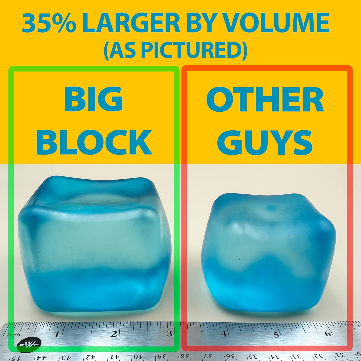 Original Big Block Premium Stress Cube, Squishy Fidget Toy, Kids & Adults