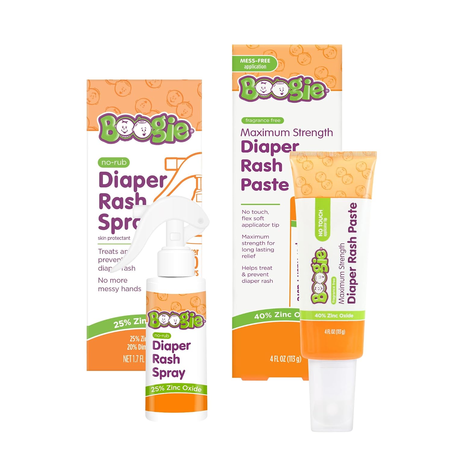 Boogie Diaper Rash Bundle - Rash Spray & Maximum Strength Paste