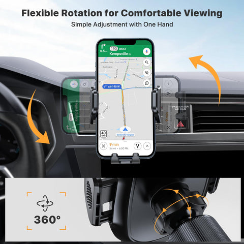 Miracase Phone Holders for Your Car with Metal Hook Clip, Air Vent Cell Phone Car Mount, Hands Free Universal Automobile Cradle Fit for iPhone Android and All Smartphones, Blue