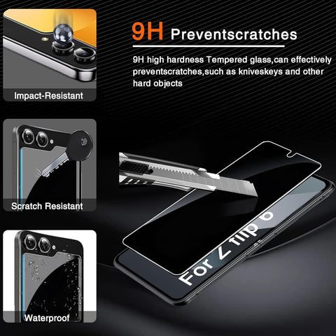 Ferilinso Privacy Screen Protector for Samsung Galaxy Z Flip 6/Z Flip 7 FE