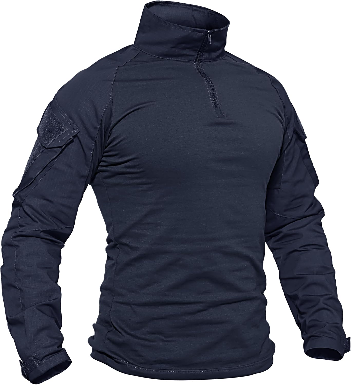 TACVASEN Men's Tactical Long Sleeve Combat Shirt 1/4 Zip Airsoft Hiking