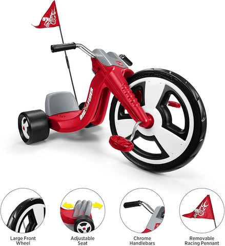 Radio Flyer Big Flyer Sport, for Kids 3-7, Tricycle for Kids