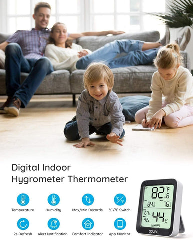 Govee Indoor Hygrometer Thermometer H5075 with Bluetooth App Control