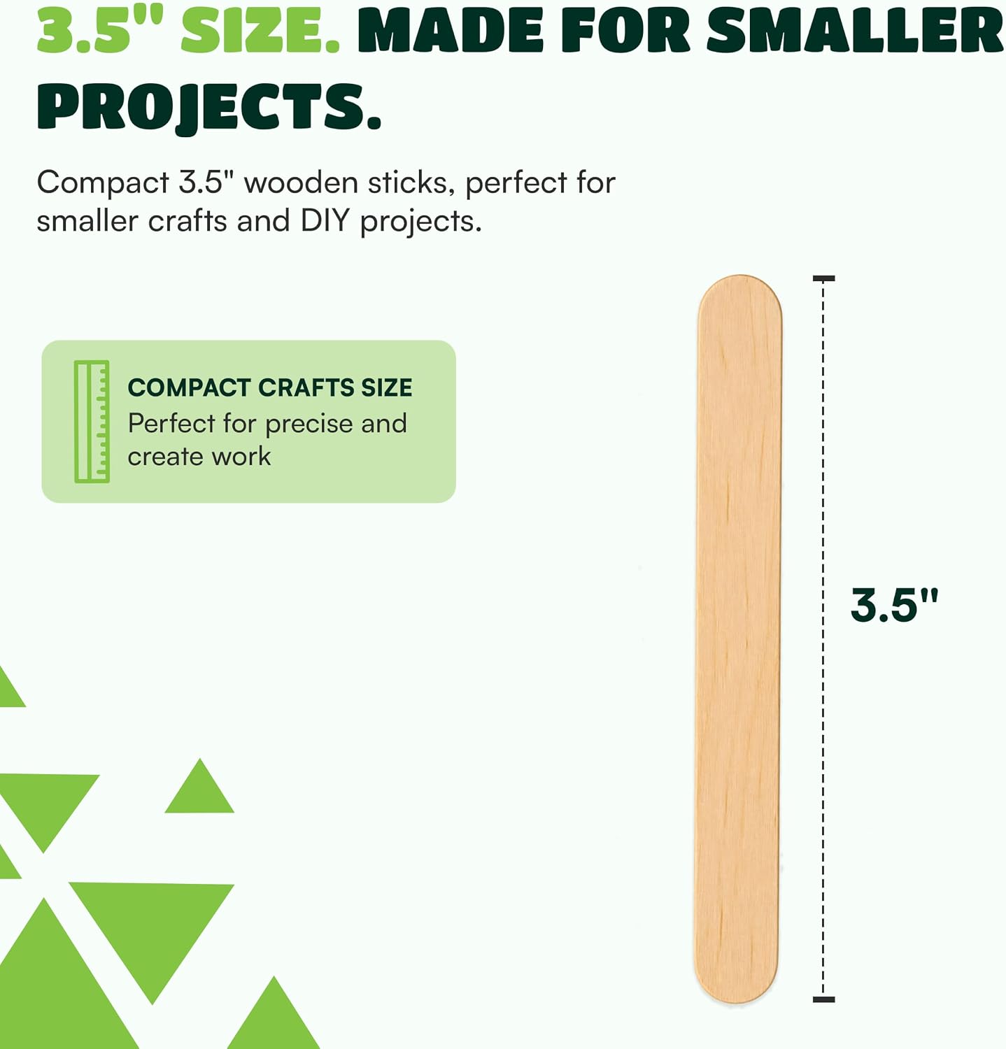 Perfectware 3.5" Wooden Craft Sticks, 1000 Count – Natural Wood Mini Popsicle Sticks for Crafts, DIY Projects, School Activities, Waxing & Small Treats