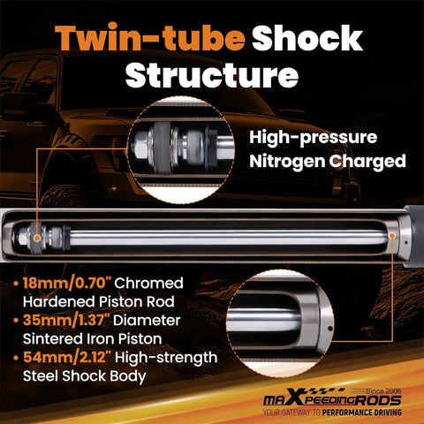 maXpeedingrods 0-4" Rear Shocks for Chevy Silverado/GMC Sierra 1500 2007-25
