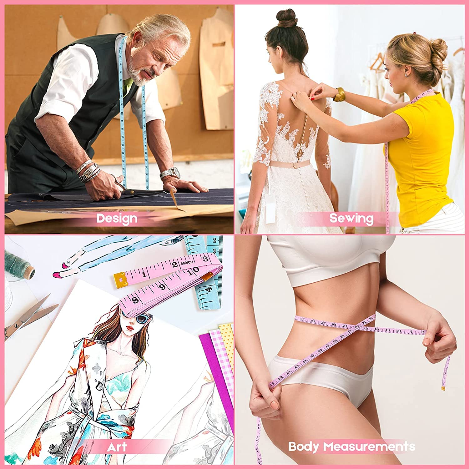 Tape Measure, iBayam Soft Ruler Measuring Tape for Body Weight Loss Sewing