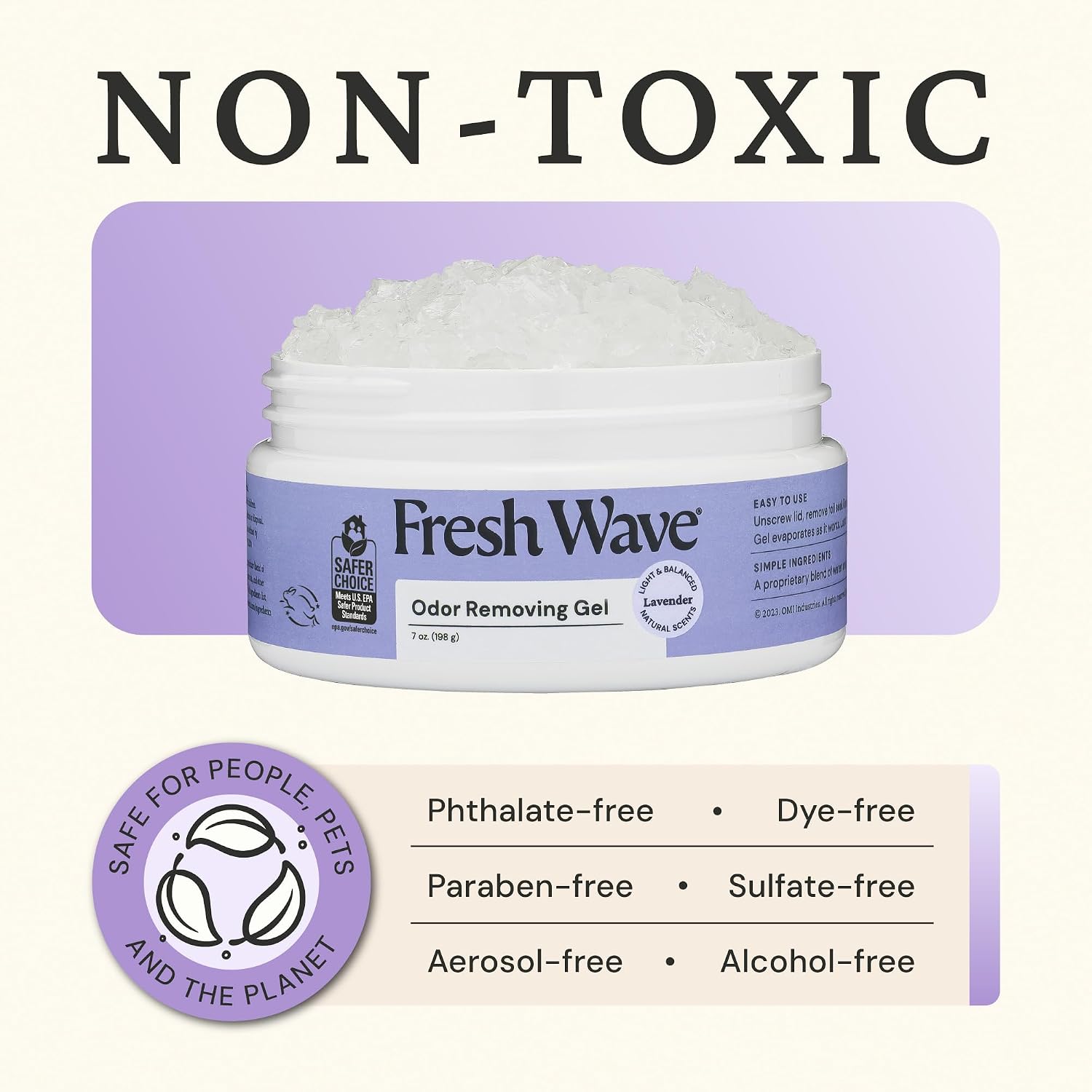 Fresh Wave Lavender Odor Eliminator Gel 3-Pk 7 oz - Air Freshener for Home