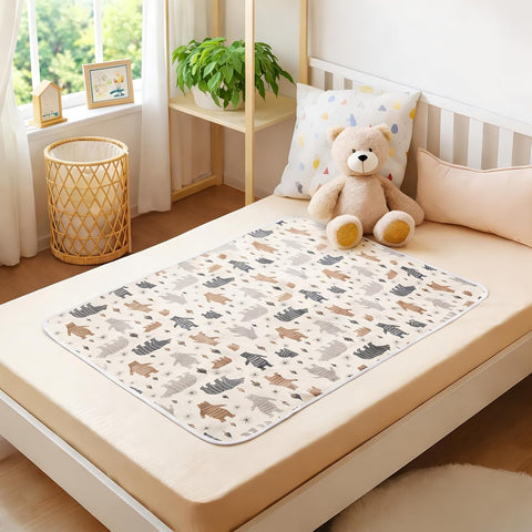 Baby Waterproof Bed Pad Washable Mattress Pad Reusable Underpads Bed Wetting Incontinence Cover for Baby Toddler Children and Adults