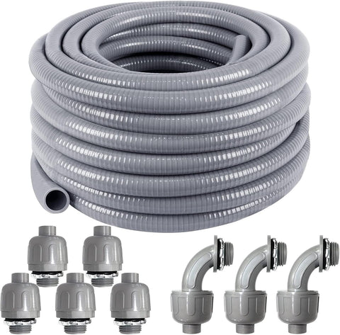 3/4" Dia Liquid Tight Conduit 50 FT,Flexible Non-Metallic