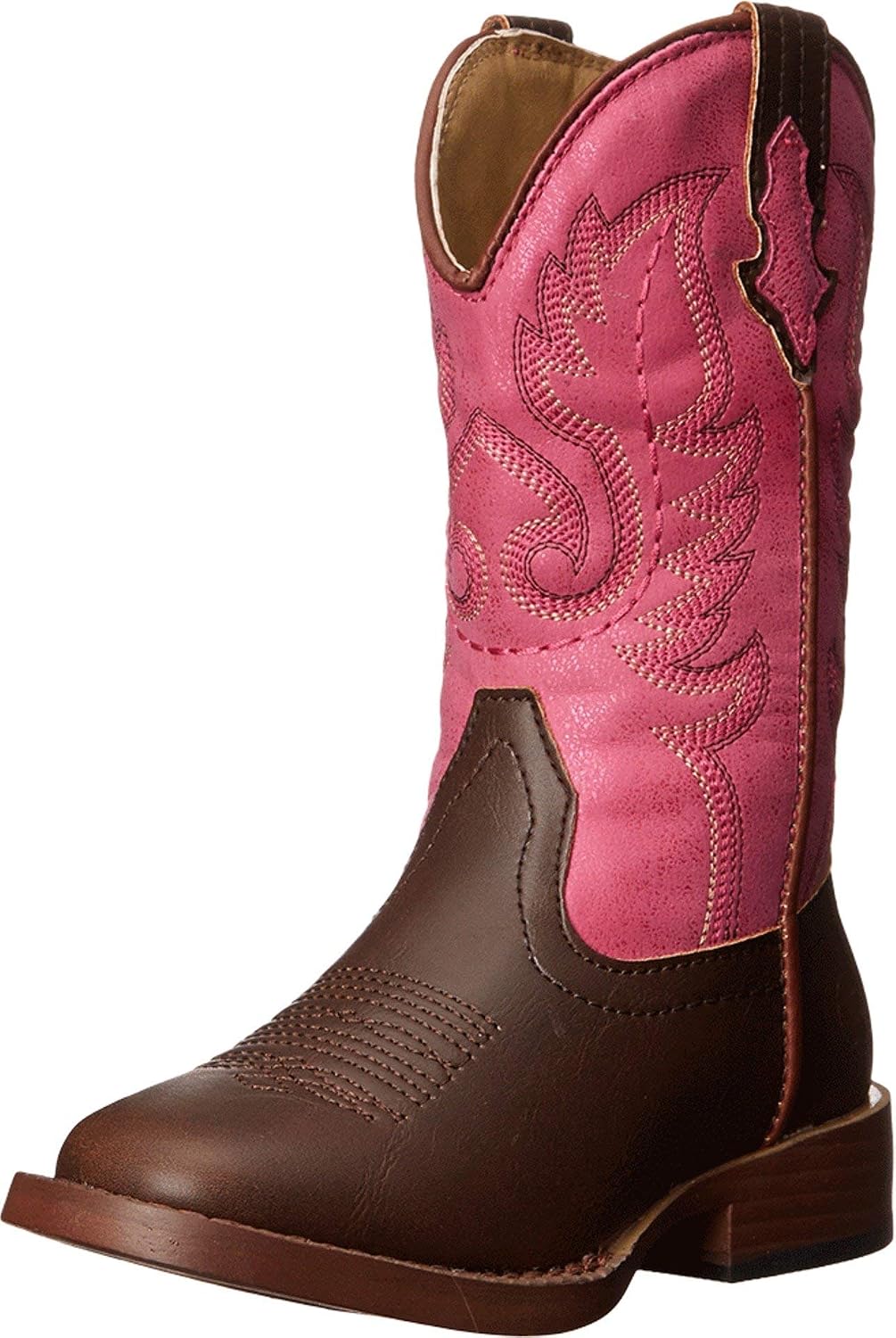 ROPER Kids Girls Texsis Square Toe Casual Boots Mid Calf