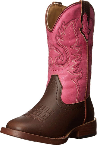 ROPER Kids Girls Texsis Square Toe Casual Boots Mid Calf