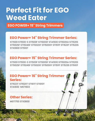 Eventronic 12 Pack Dual Color Pre-Cut Compatible with EGO Weed Eater