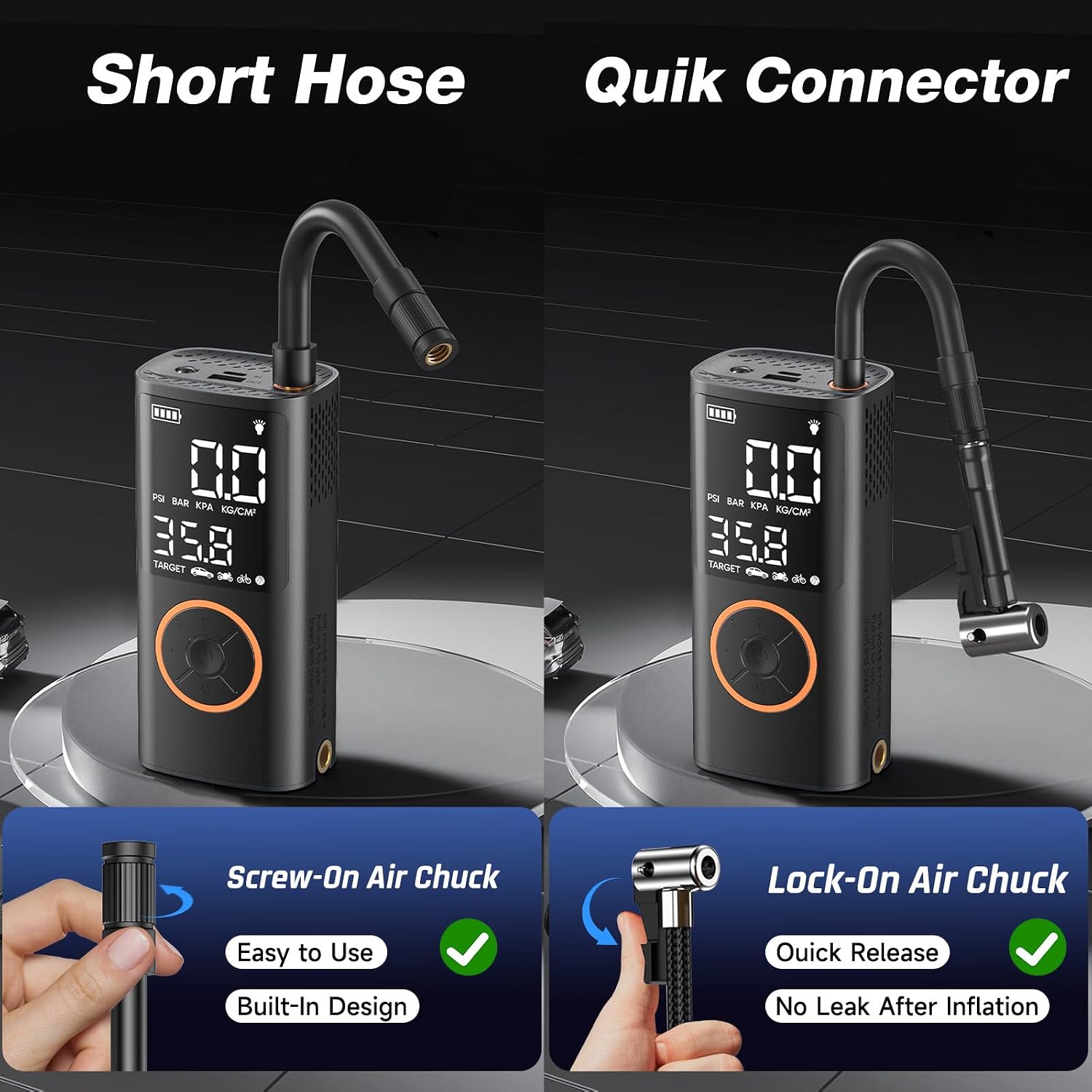 OlarHike Tire Inflator Portable Air Compressor,Cordless Electric Bike Pump