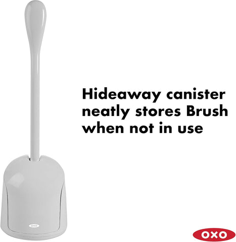 OXO Good Grips Compact Toilet Brush & Holder Set - Gray