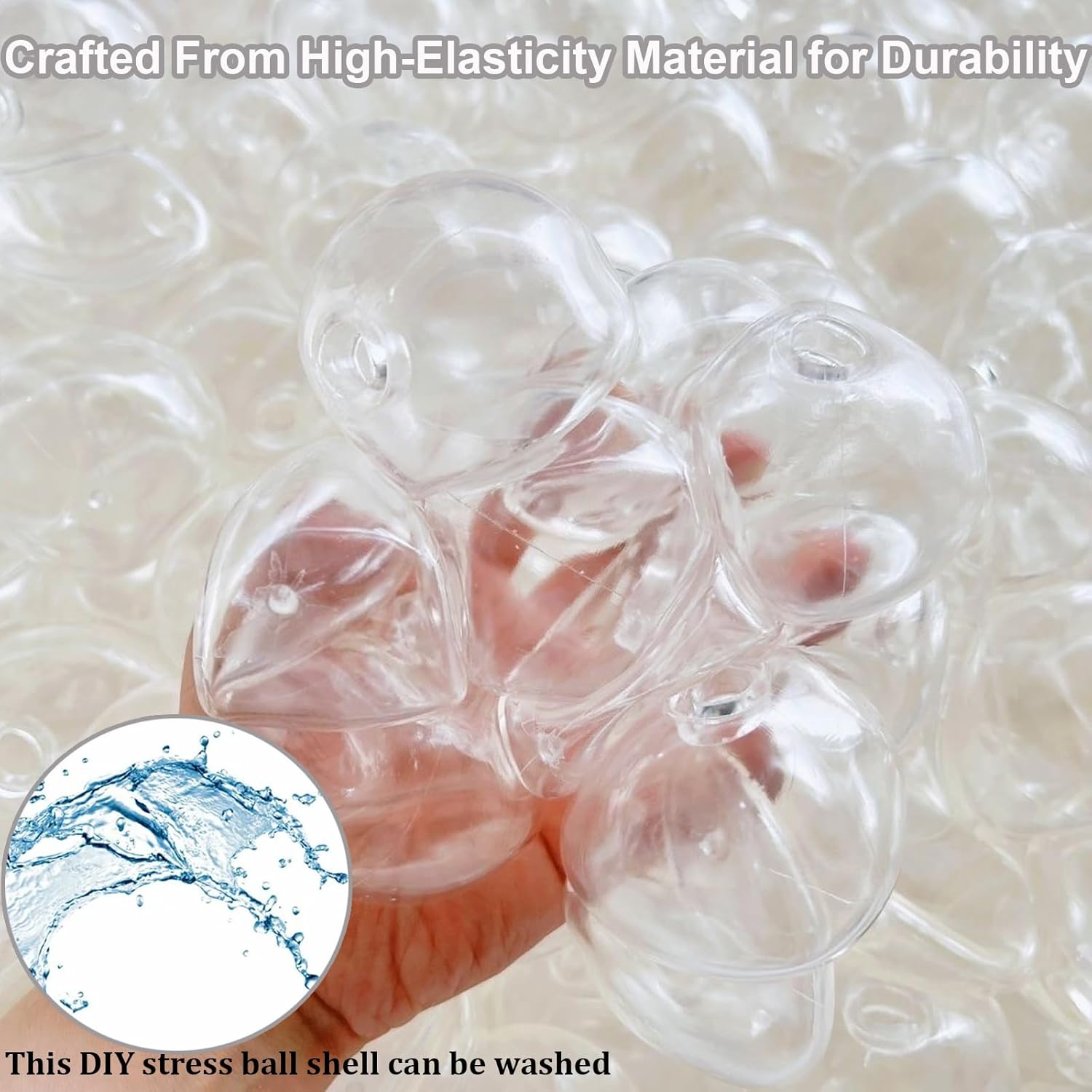 DIY Stress Ball Making Kit with Filler-15PCS Stress Ball Making Kit Stress Balls, Transparent Blank Skins with Air Pump & Expander Tool for Pressure Squishy Balls for Adult (15PC, Style A)