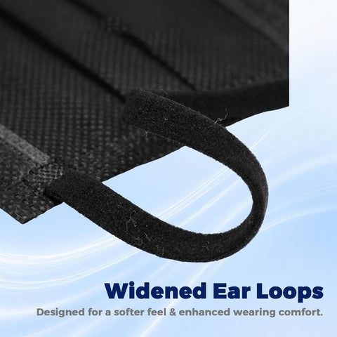Disposable Face Masks 100 Pack, 3 Ply Breathable Filter Mask with Adjustable Nose Clip & Soft Elastic Ear Loops