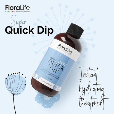 FloraLife Quick Dip Solution for Boosting Fresh-Cut Flowers Hydration, 8oz