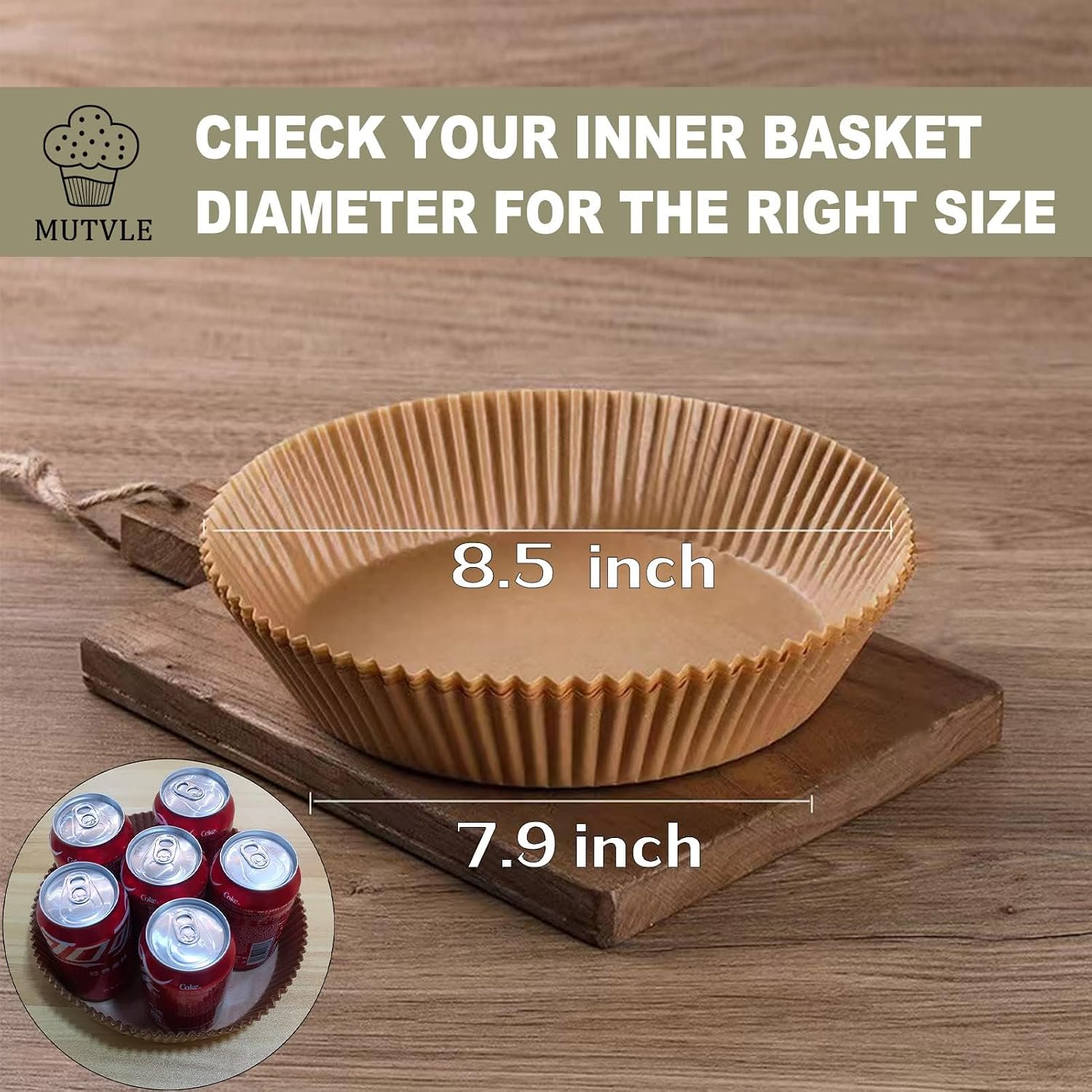Air Fryer Liners Disposable for Ninja, 4 qt Air Fryer Liners Round 8 inch
