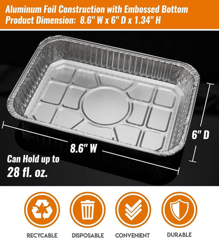 NUPICK 30 Pack 6415 Drip Pans Compatible for Weber