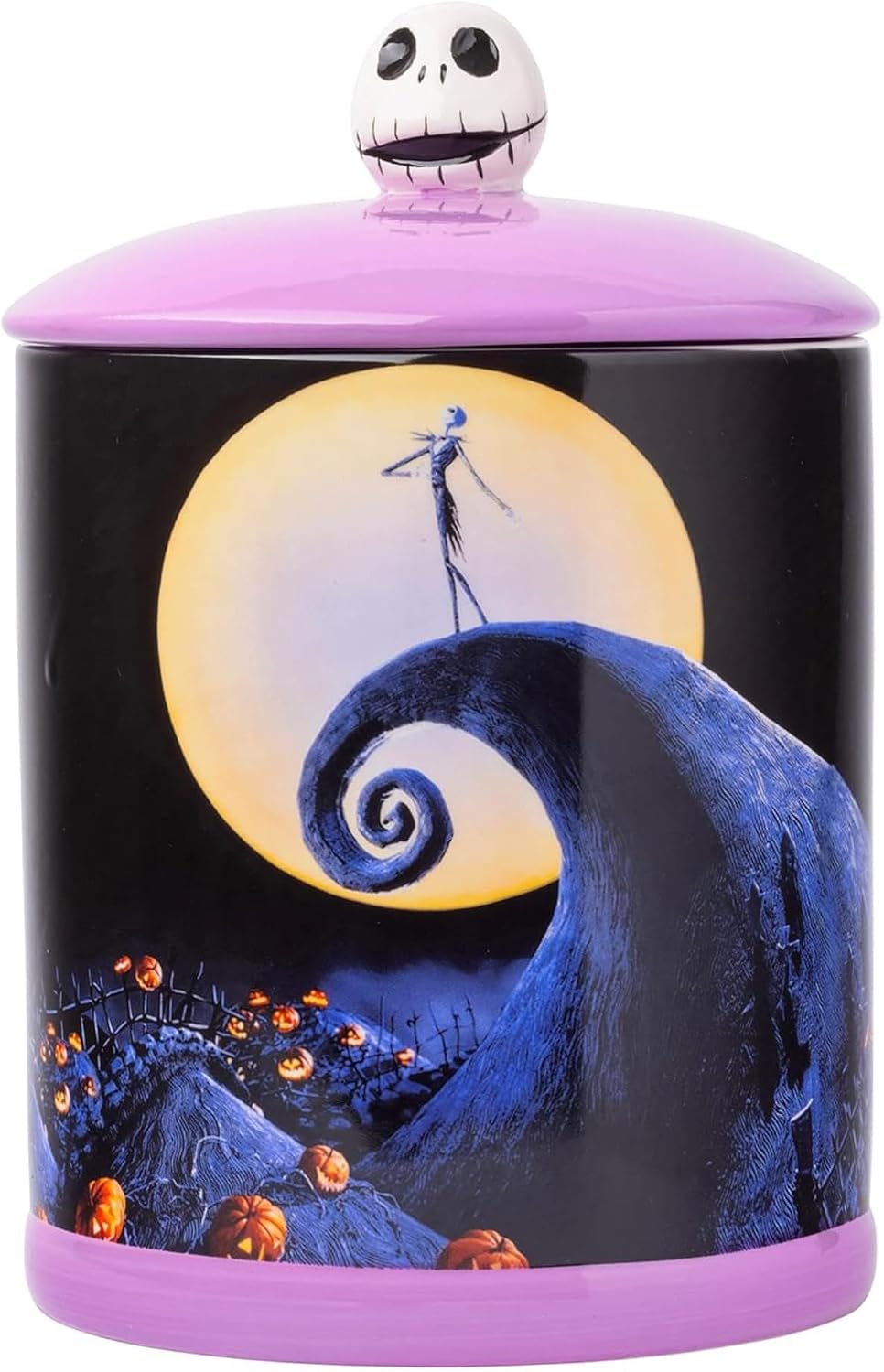 Silver Buffalo Disney Lilo & Stitch Tropical Glass Cookie Snack Candy Jar With Lid (Small)