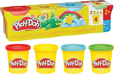 Play-Doh 4 Classic Colors, Set of Modeling Compound 3 oz x4, Manual Activity and Artistic Creations, Play-Doh Creative Kits for Kids