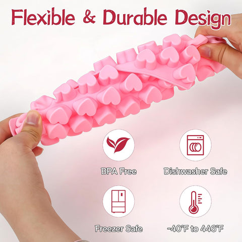 Medium & Mini Heart Mold, Heart Silicone Gummy Molds with 1 Dropper