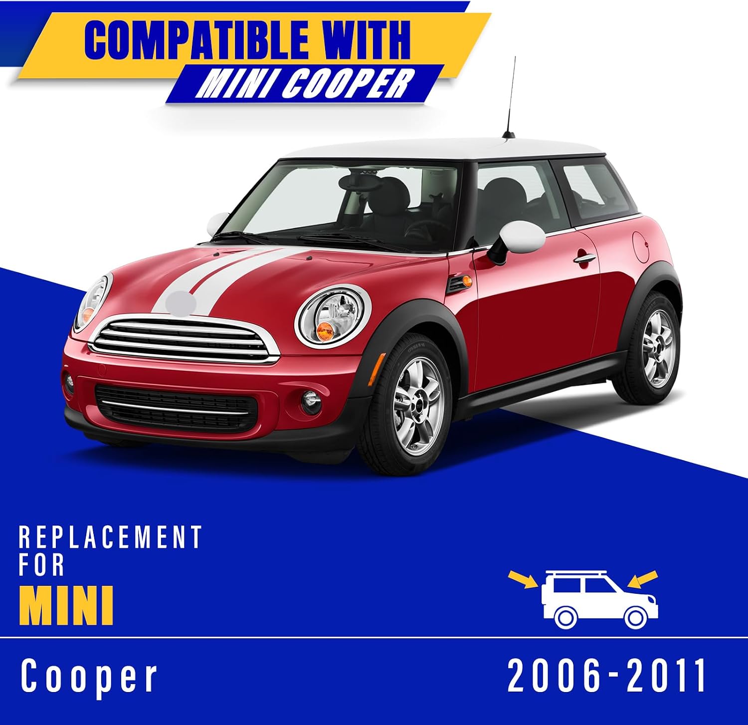 3 Wipers Fits Mini Cooper 2006-11 F55 F56 2014-24 R56 2007-12 Wiper Blades