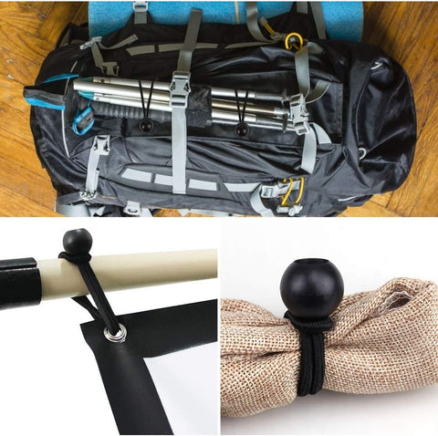 AOPRIE 30 Pcs Bungee Balls 6Inch Black Ball Bungees Heavy Duty Heavyweight 6 inch Tarp Bungee Cords, Weather Resistant Tie Down Strap 4mm Thickness - for Camping, Tents, Cargo, Holding Wire and Hoses