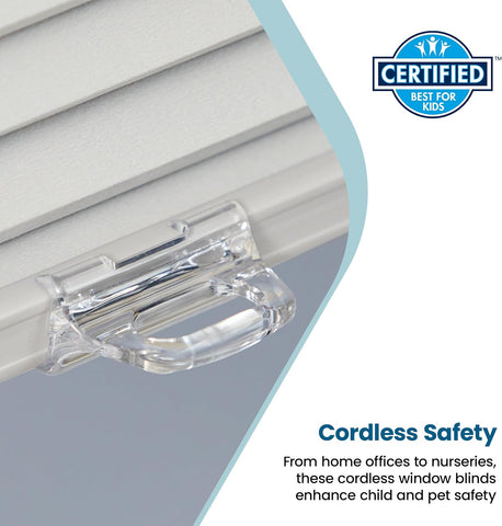 BlindsAvenue Cordless Cellular Shade, White Dove, 28.5" W x 48" H