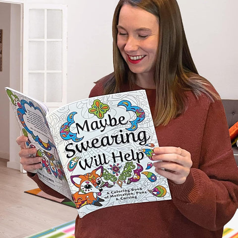 Maybe Swearing Will Help Coloring Book with Markers