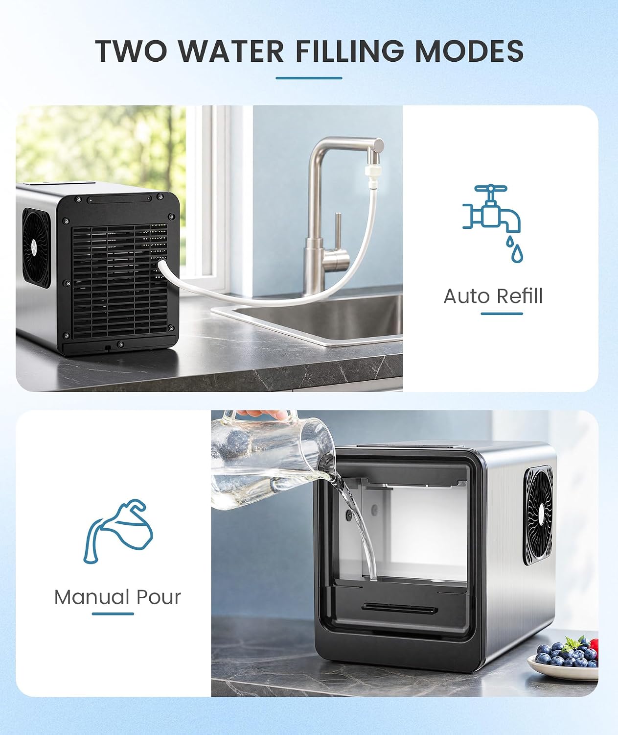 Electactic Nugget Ice Maker Countertop, Ready in 4 Mins, 35Lbs/24H