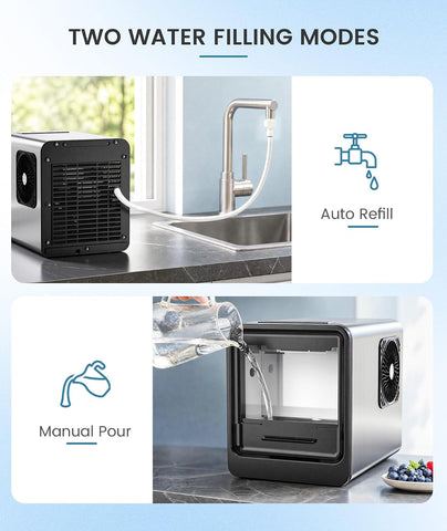 Electactic Nugget Ice Maker Countertop, Ready in 4 Mins, 35Lbs/24H