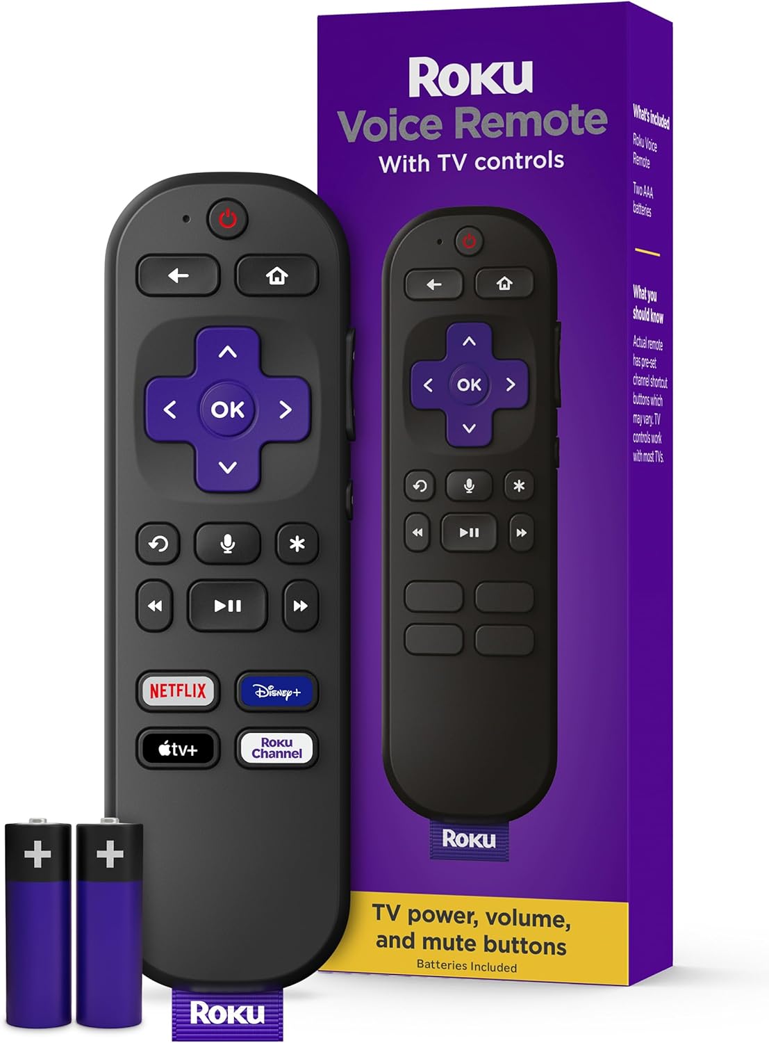 Roku Voice Remote, Replacement TV Remote Control