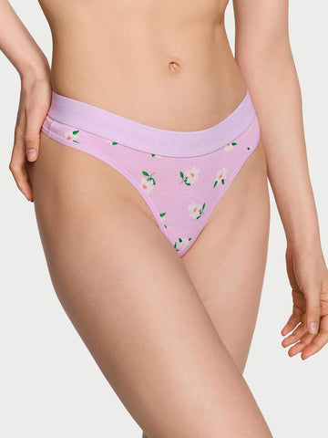 Victoria's Secret Women's Logo Cotton Thong Panties, Underwear Pack