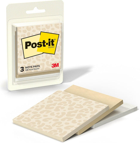 Post-it Polished Patterns, 3 x 3 in, 3 Sticky Notes Pads