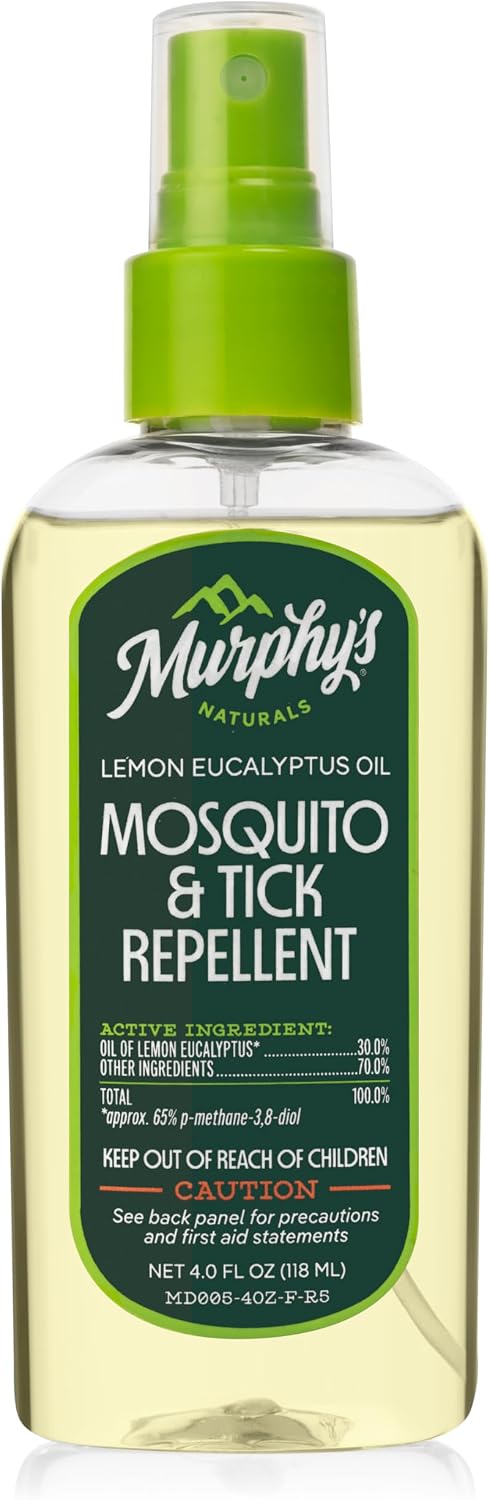 Murphy's Naturals Mosquito & Tick Bug Repellent Spray, 4 fl oz (Pack of 1)
