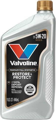 Valvoline Restore & Protect Full Synthetic 5W-20 Motor Oil 1 Quart