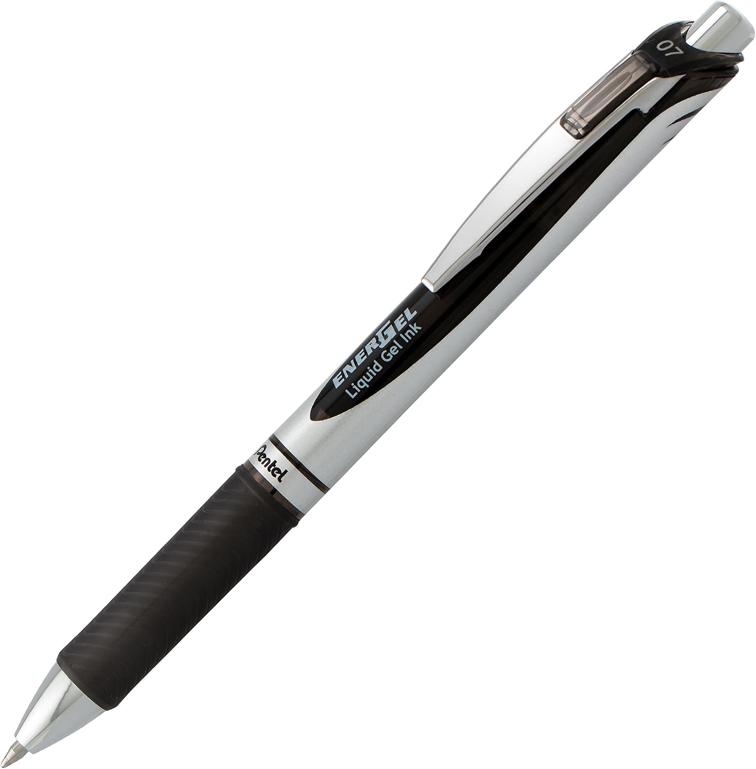 Pentel EnerGel RTX Retractable Liquid Gel Pen, (0.7mm), Medium Line, Metal Tip, Black Ink, Pack of 2 (BL77BP2A)