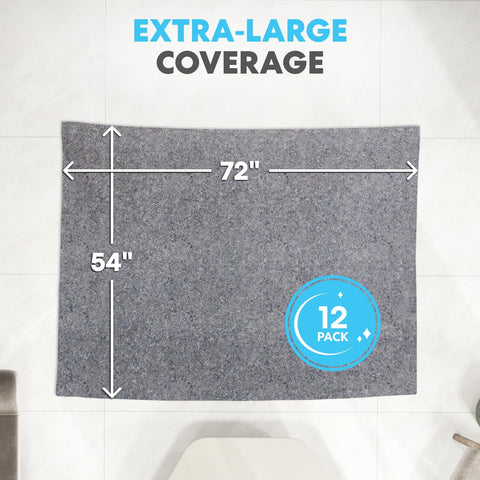 Simpli-Magic Padded XL Moving Blanket Pads, 12 Pack, Heavy Duty, Eco-Friendly Pads for Packing & Furniture Protection